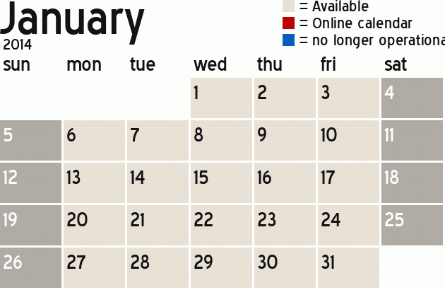 Missionary Dinner Calendar