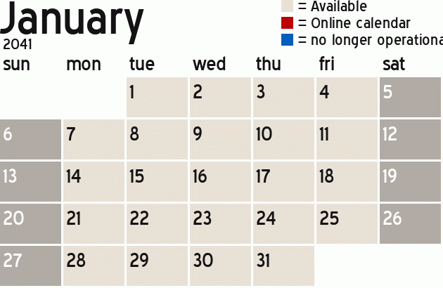 Missionary Dinner Calendar