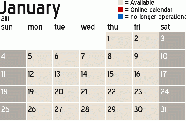 Missionary Dinner Calendar