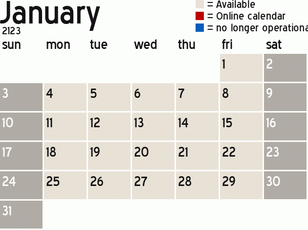 Missionary Dinner Calendar