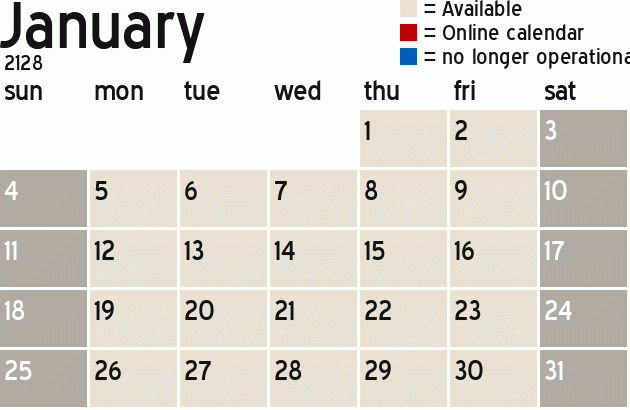 Missionary Dinner Calendar