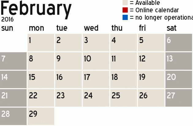 Missionary Dinner Calendar