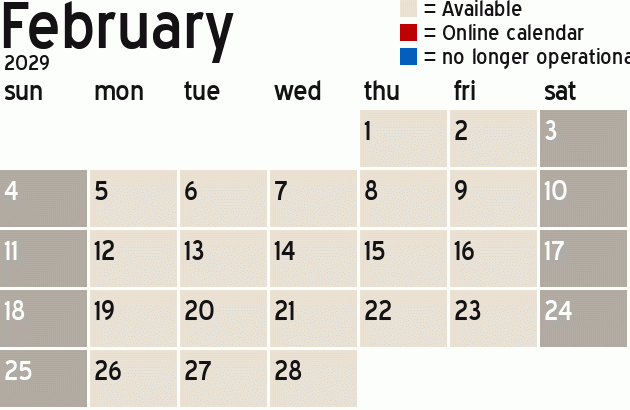 Missionary Dinner Calendar