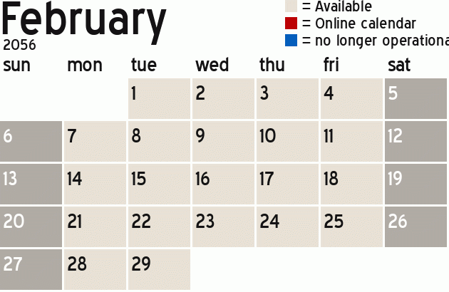 Missionary Dinner Calendar