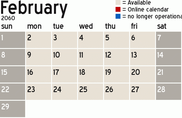Missionary Dinner Calendar