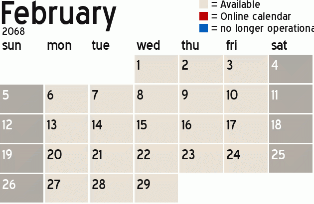 Missionary Dinner Calendar