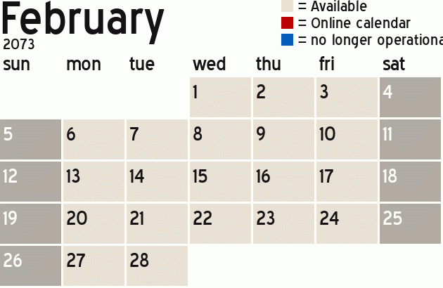 Missionary Dinner Calendar