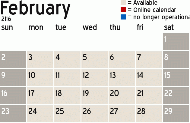 Missionary Dinner Calendar