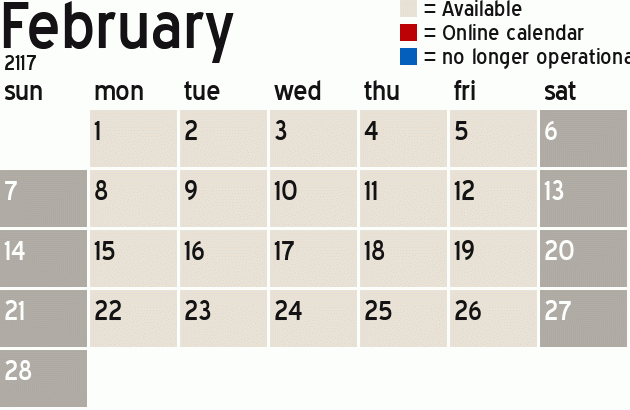Missionary Dinner Calendar