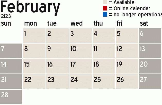 Missionary Dinner Calendar