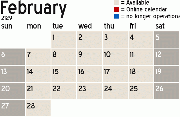 Missionary Dinner Calendar