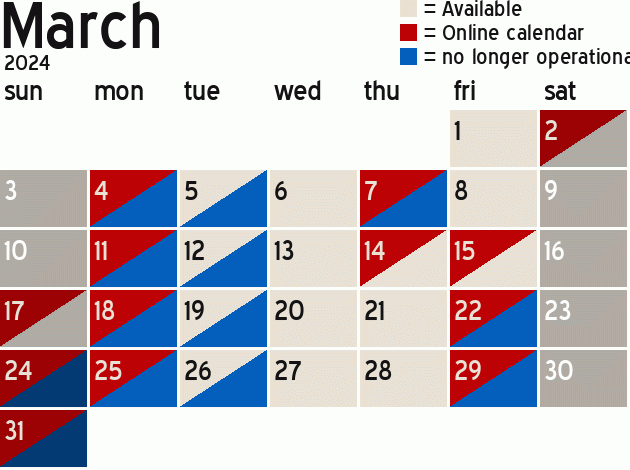 Missionary Dinner Calendar