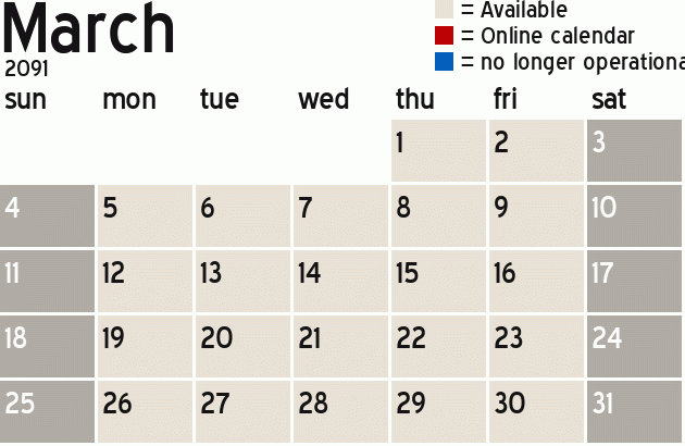 Missionary Dinner Calendar
