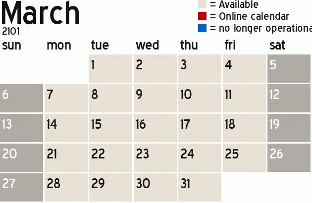 Missionary Dinner Calendar