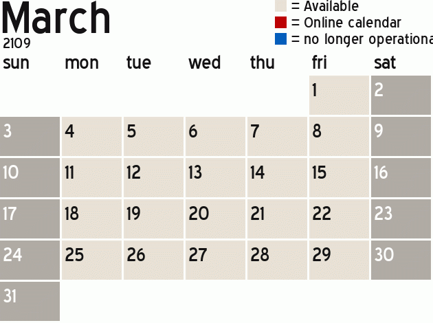 Missionary Dinner Calendar