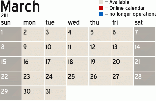 Missionary Dinner Calendar