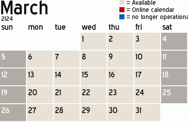 Missionary Dinner Calendar