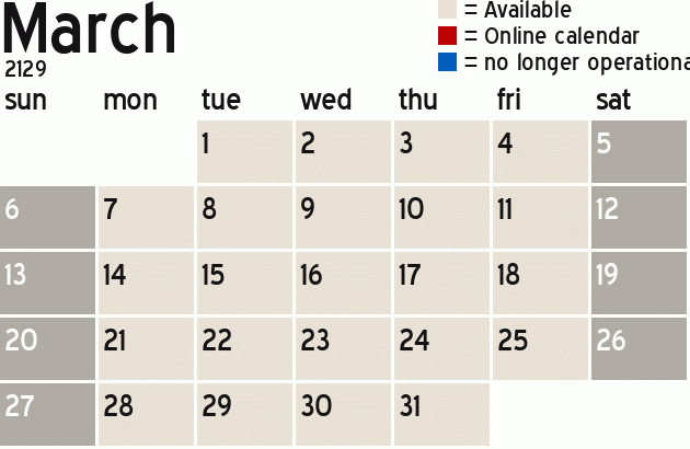 Missionary Dinner Calendar