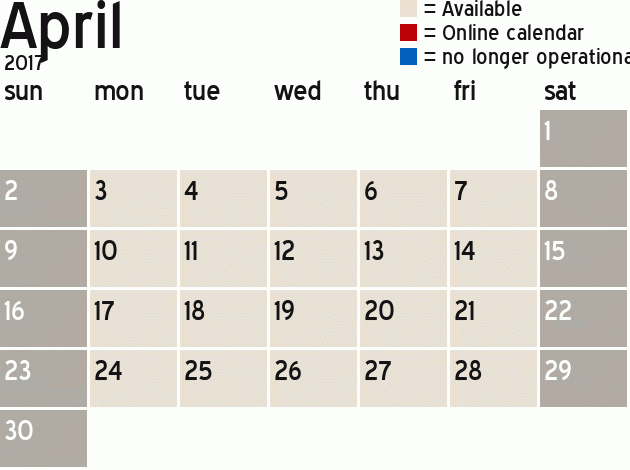 Missionary Dinner Calendar