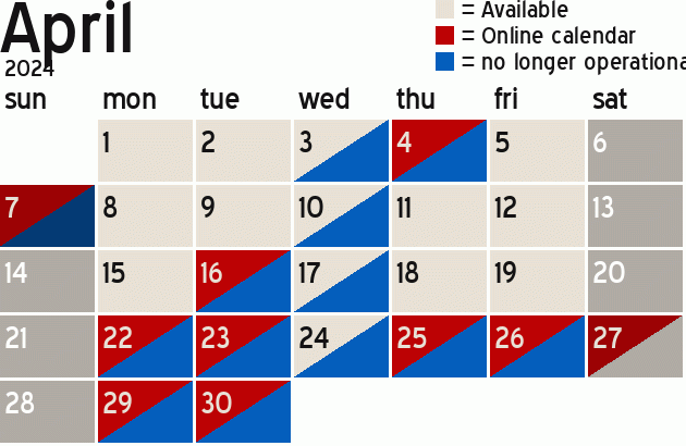 Missionary Dinner Calendar