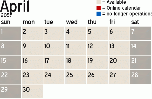 Missionary Dinner Calendar