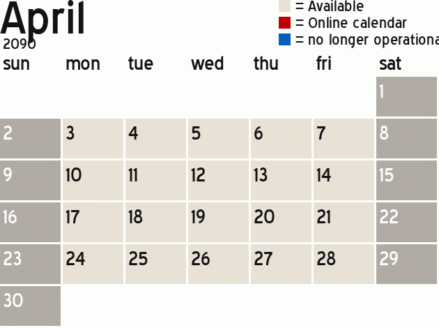 Missionary Dinner Calendar