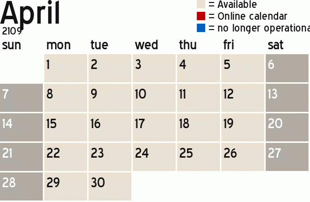 Missionary Dinner Calendar