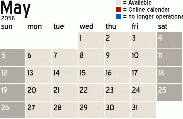 Missionary Dinner Calendar