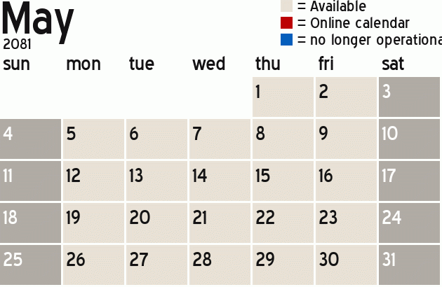 Missionary Dinner Calendar