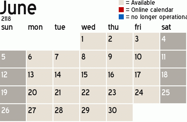 Missionary Dinner Calendar