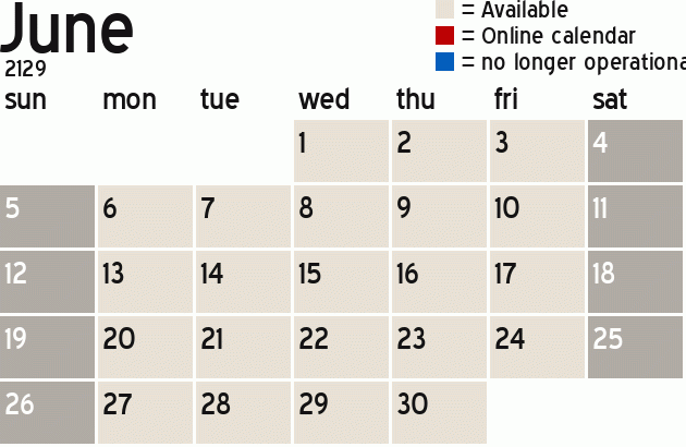 Missionary Dinner Calendar