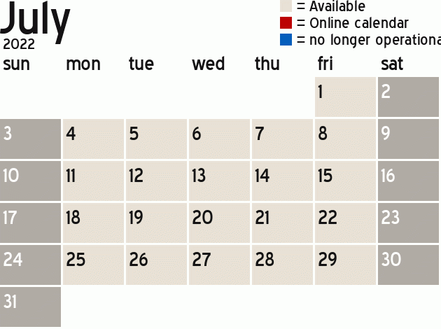 Missionary Dinner Calendar