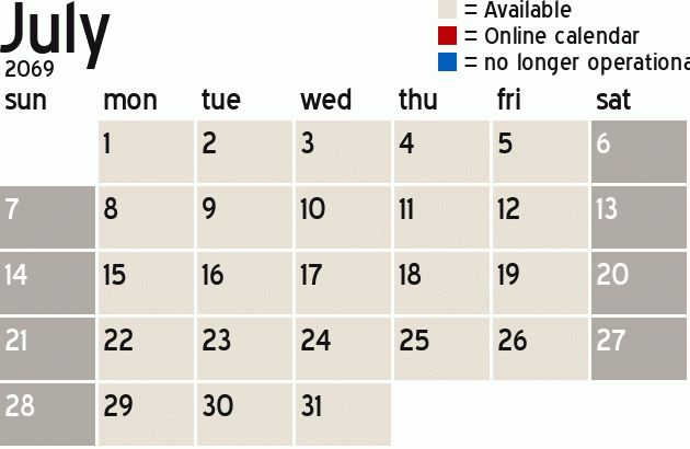 Missionary Dinner Calendar