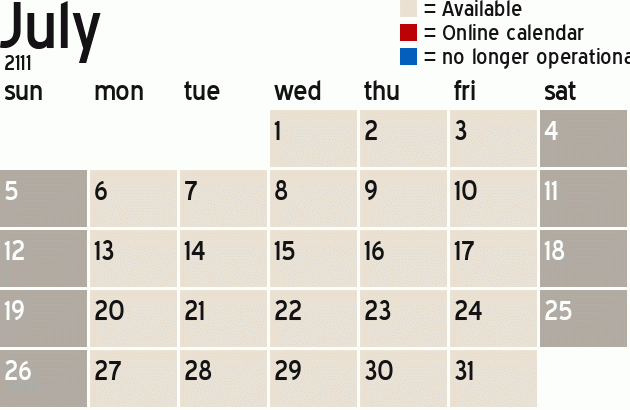 Missionary Dinner Calendar