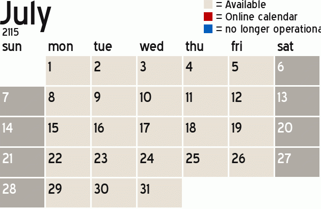 Missionary Dinner Calendar