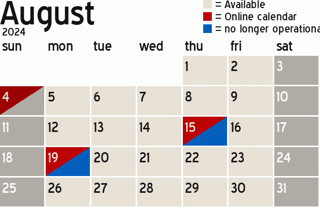 Missionary Dinner Calendar
