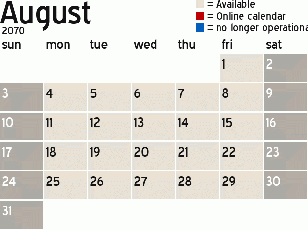 Missionary Dinner Calendar