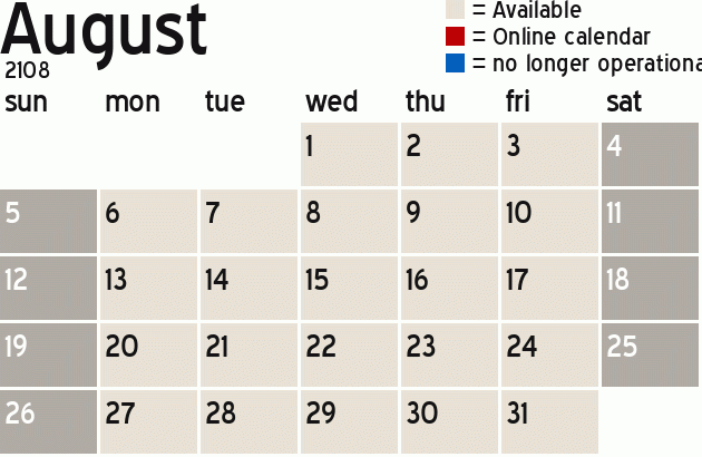 Missionary Dinner Calendar