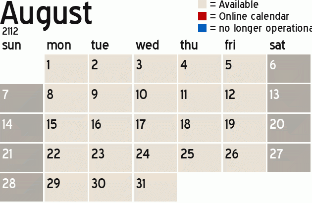 Missionary Dinner Calendar