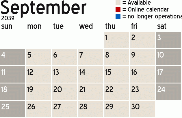 Missionary Dinner Calendar