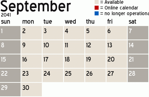 Missionary Dinner Calendar