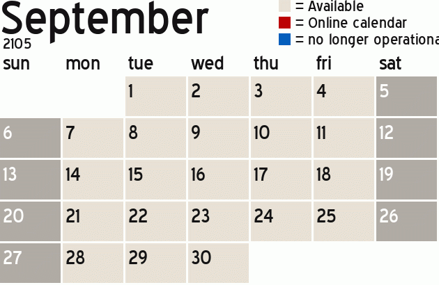 Missionary Dinner Calendar