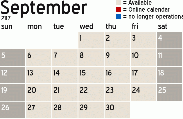 Missionary Dinner Calendar