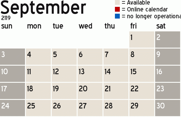 Missionary Dinner Calendar
