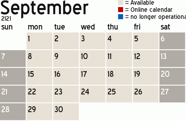 Missionary Dinner Calendar