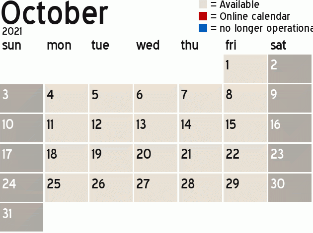 Missionary Dinner Calendar
