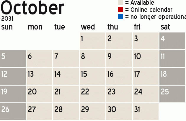 Missionary Dinner Calendar