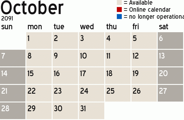 Missionary Dinner Calendar