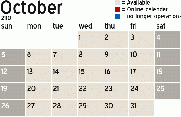 Missionary Dinner Calendar