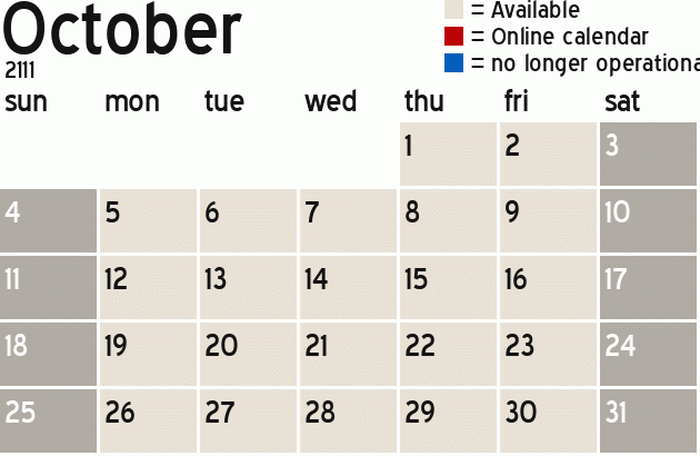Missionary Dinner Calendar